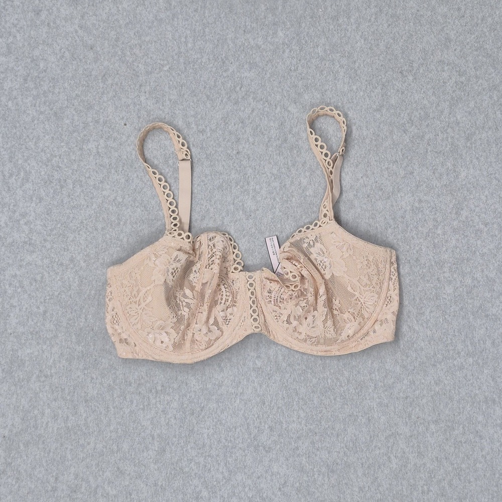 Victoria's Secret Women Bra 34DD Beige Dream Angels Push Up No Padding Underwire